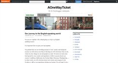 Desktop Screenshot of aonewayticket.skolbloggen.se